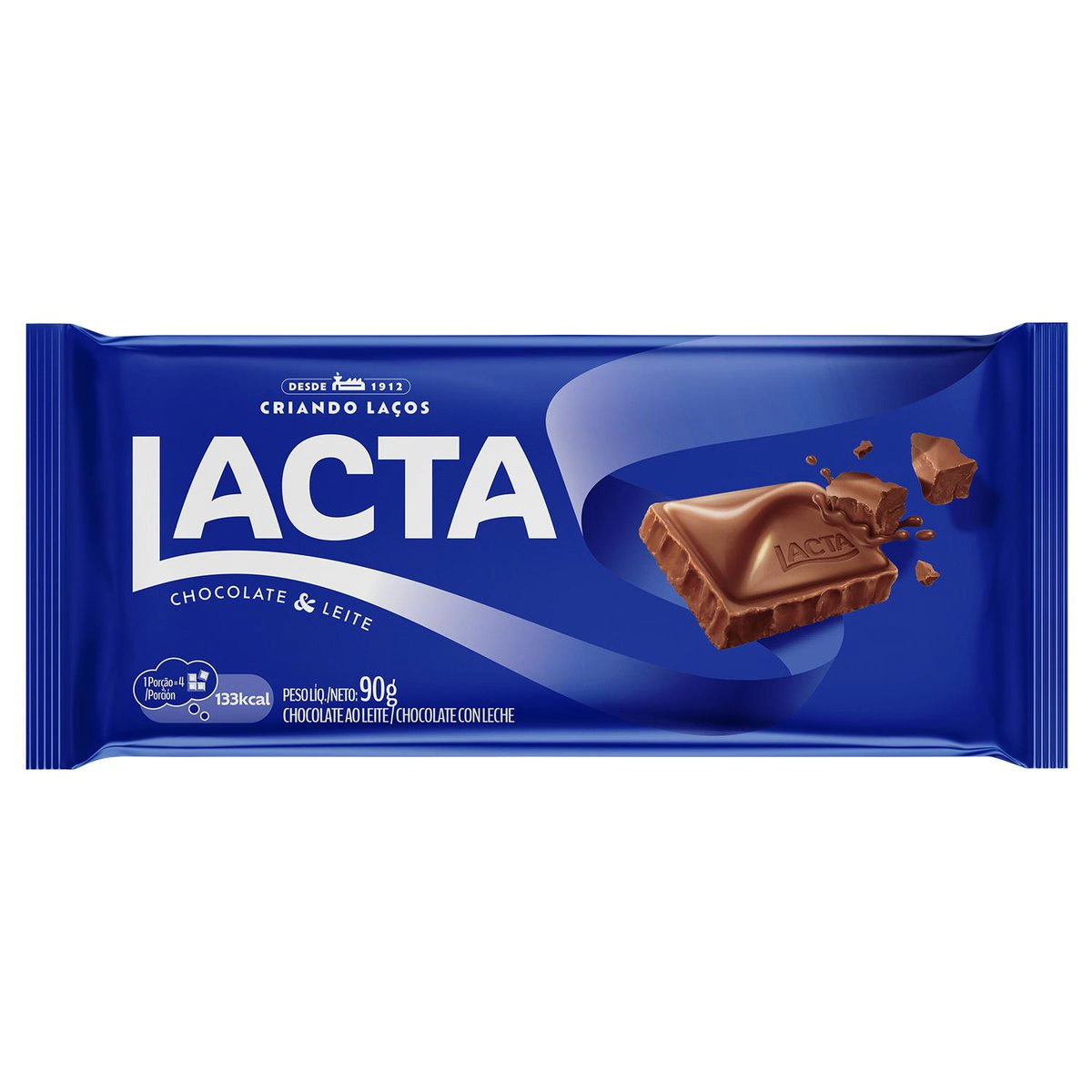 CHOCOLATE AO LEITE LACTA 80G