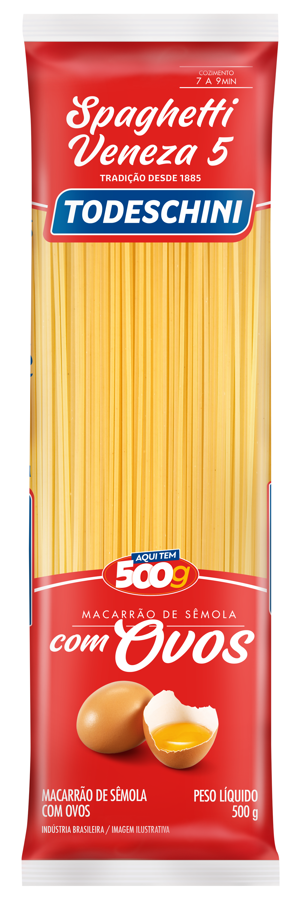 MAC.C/OVOS SPAG.VENEZ 5 TODESCHINI 500G