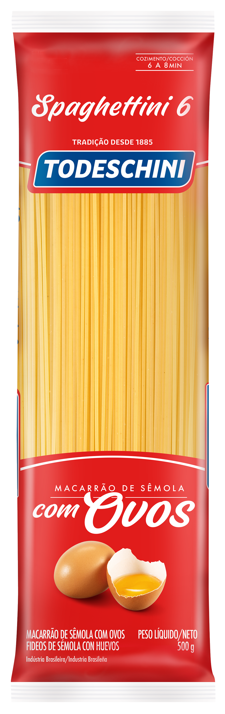 MAC.C/OVOS SPAGHETTINI 6 TODESCHINI 500G