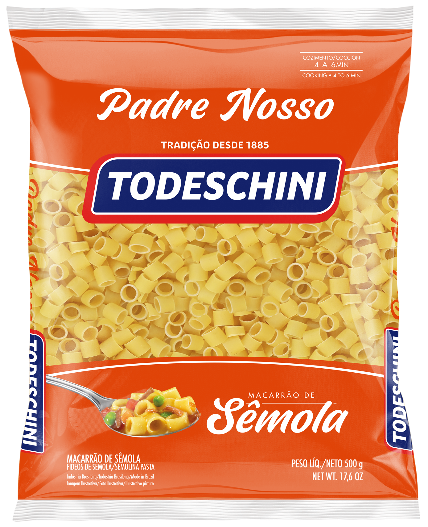 MAC.SEMOLA PADRE NOSSO TODESCHINI 500G