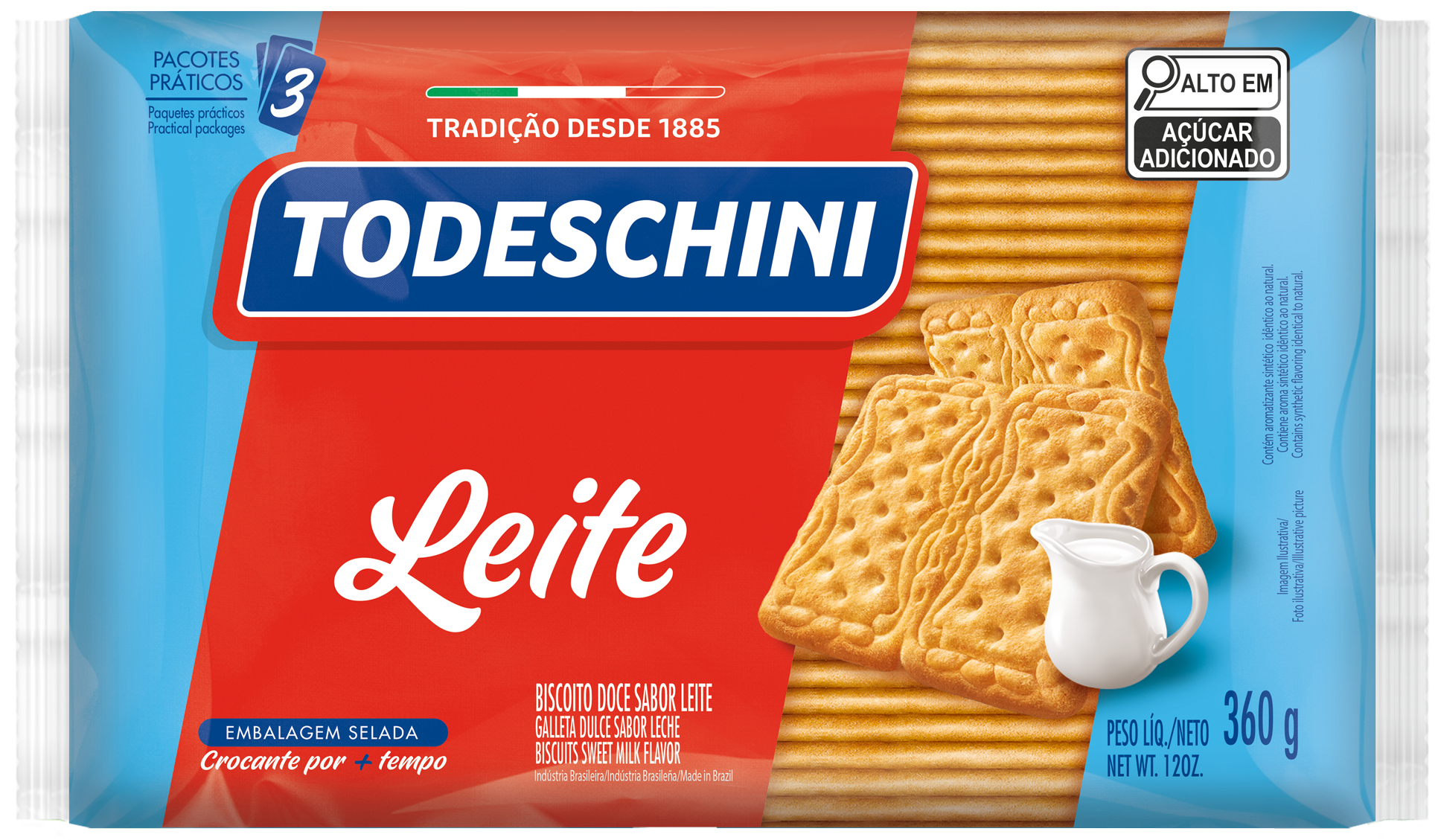 BISC. LEITE TODESCHINI 360G