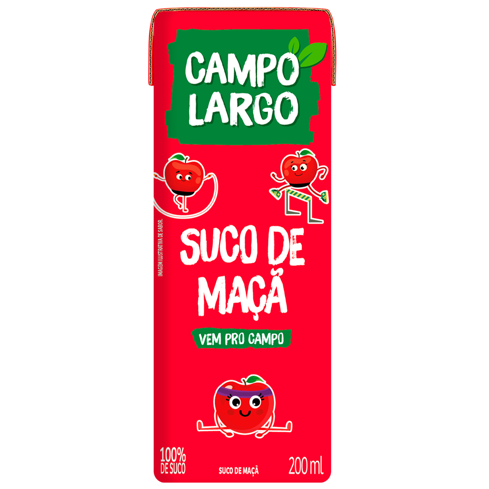 SUCO DE MACA INT. CAMPO LARGO 200ML