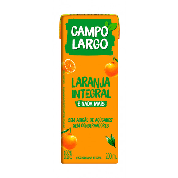 SUCO DE LARANJA CAMPO LARGO 200ML