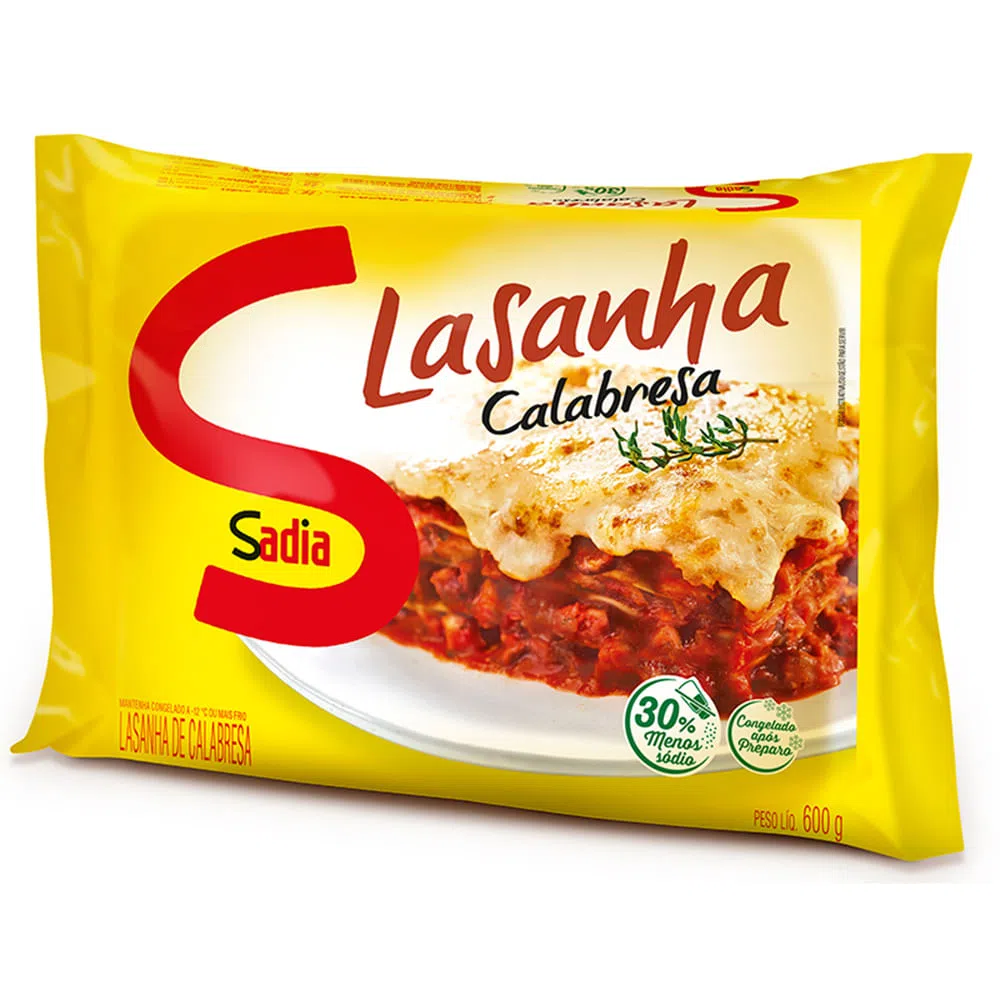 LASANHA CALABRESA SADIA-600G