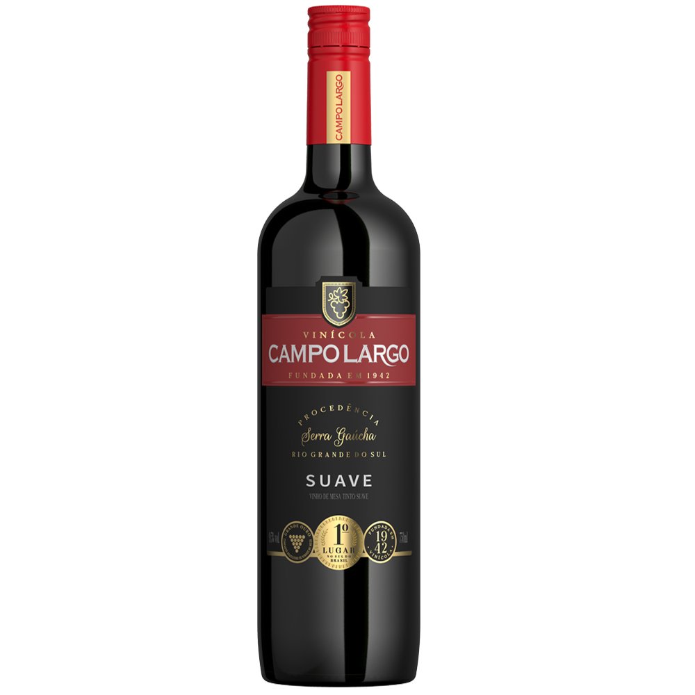 VINHO CAMPO LARGO TINTO SUAVE 750ML