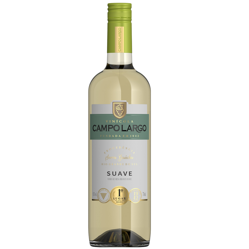 VINHO CAMPO LARGO BRANCO SUAVE 750ML