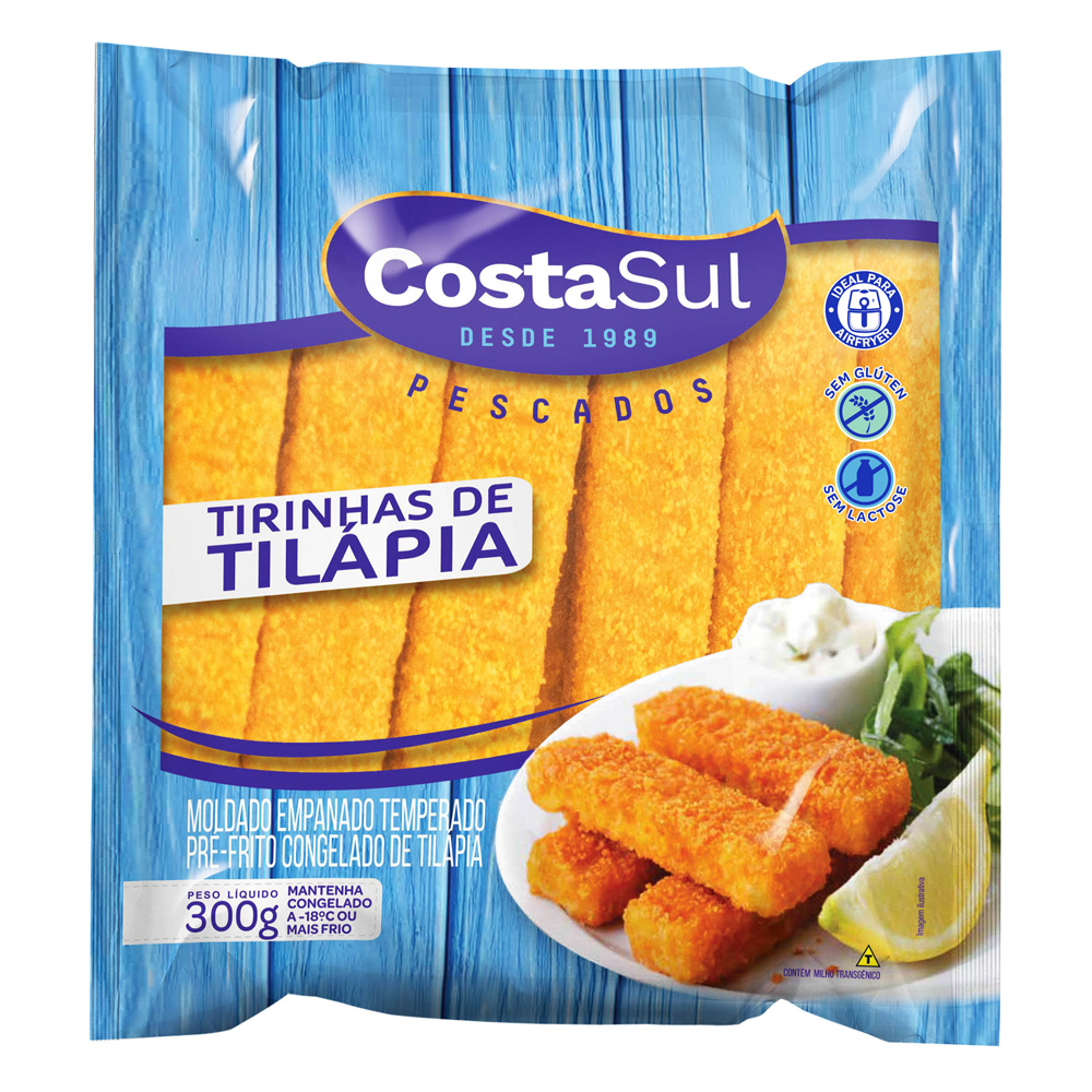 TIRINHAS DE TILAP. EMP-COSTA SUL-40X300G