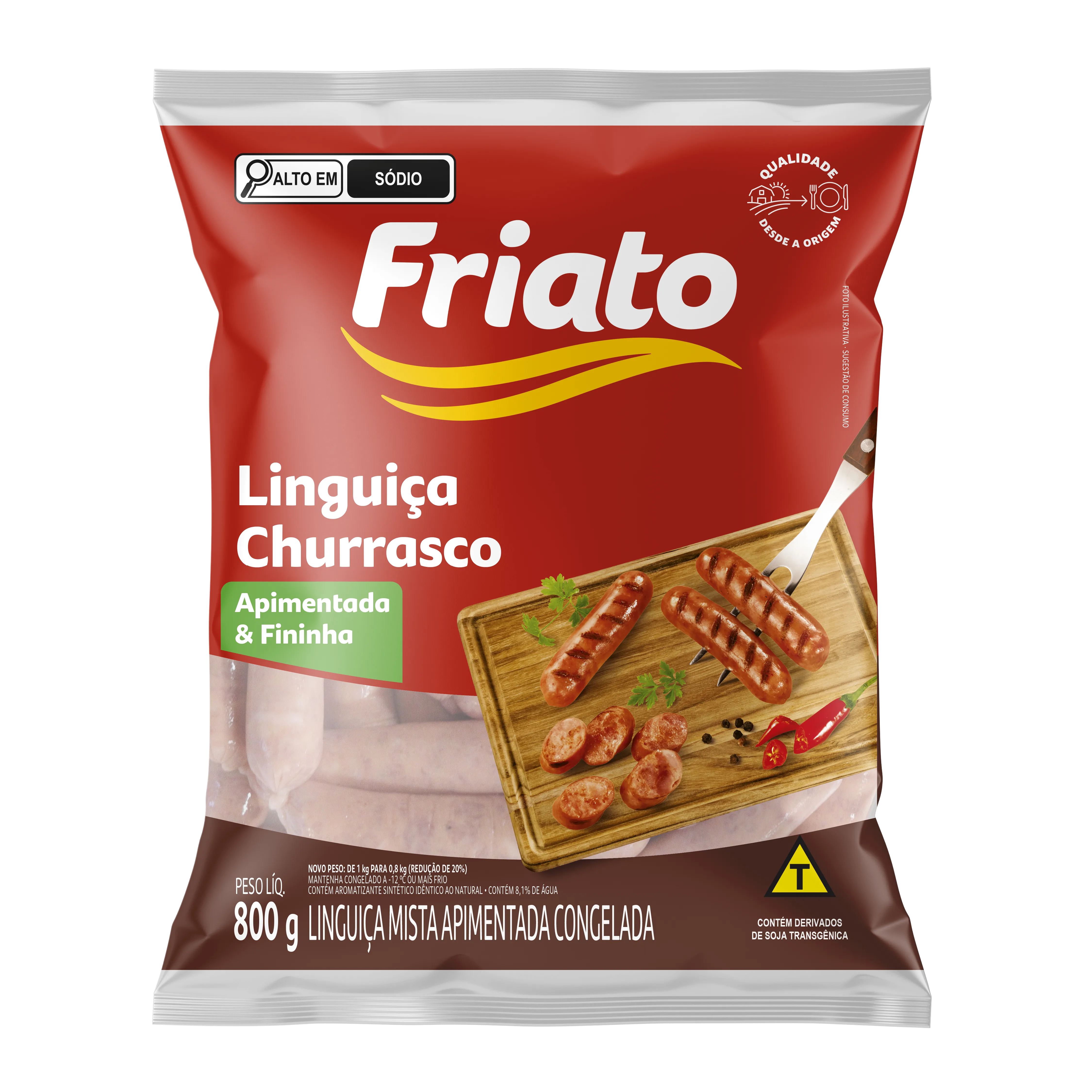 LINGUIÇA DE FRANGO FININHA 800 G- FRIATO