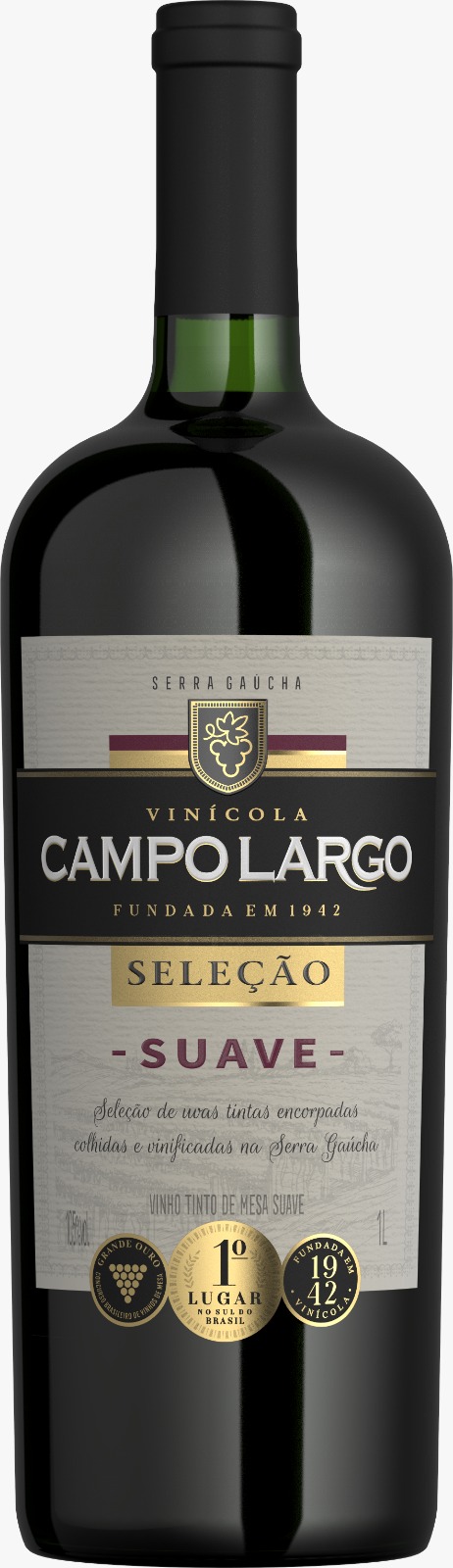 VINHO CAMPO LARGO SELECAO TTO SUAVE 1L