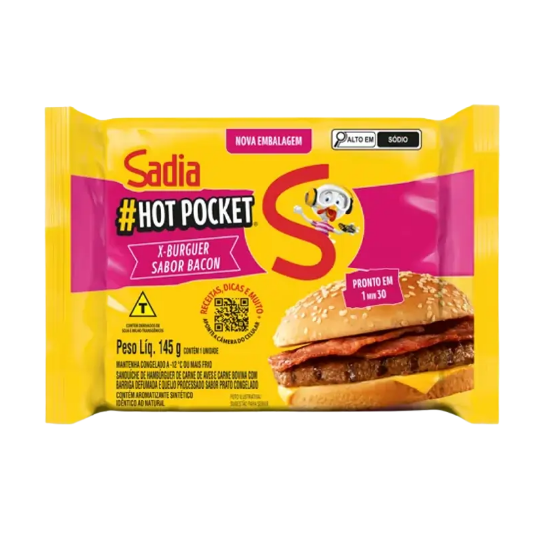 HOT POCKET X-BACON 145G SADIA
