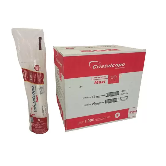 COPOS PP 550ML CR 50UN-CRISTALCOPOS
